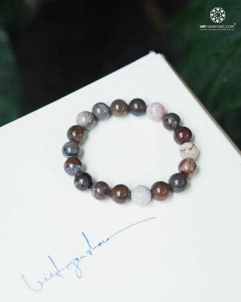 Vòng tay Gỗ Hoá Thạch 10mm