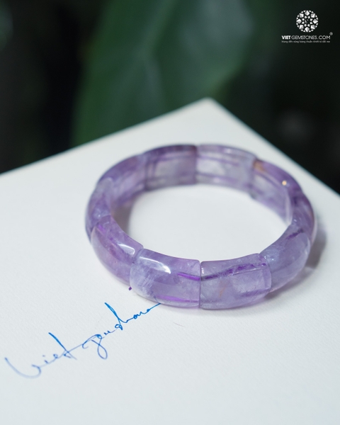 Vòng bản lớn thạch anh tím ngọc