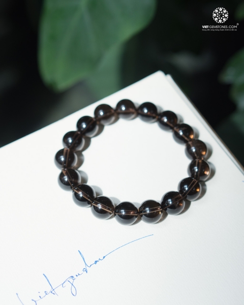 Vòng tay thạch anh khói 12mm