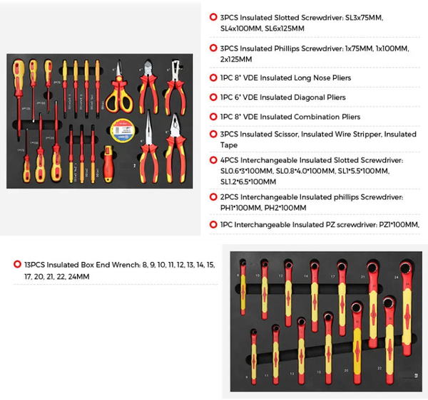Bộ đồ nghề sửa chữa xe điện 19 và 13 chi tiết