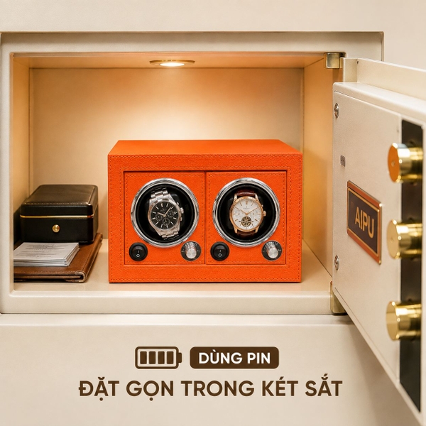 Hộp xoay đồng hồ AIPU X10 cơ đặt trong két sắt an toàn tiện lợi