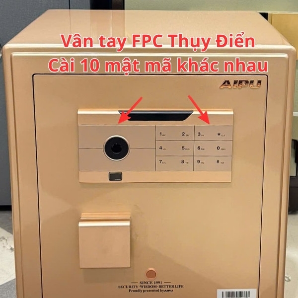 Két sắt AIPU ZR-45VI-G mini thông minh báo động điện thoại