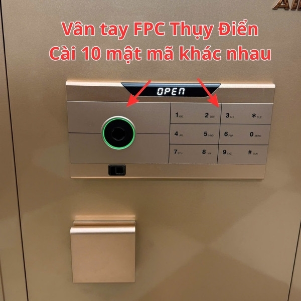 Két sắt AIPU ZR-70VI-G vân tay điện tử báo động điện thoại
