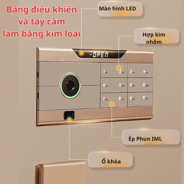 Két sắt vân tay nhập khẩu Aipu ZR-80VI thông minh báo động APP