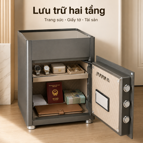 Két sắt thông minh đầu giường AIPU LYII-55B nhập khẩu sạc không dây
