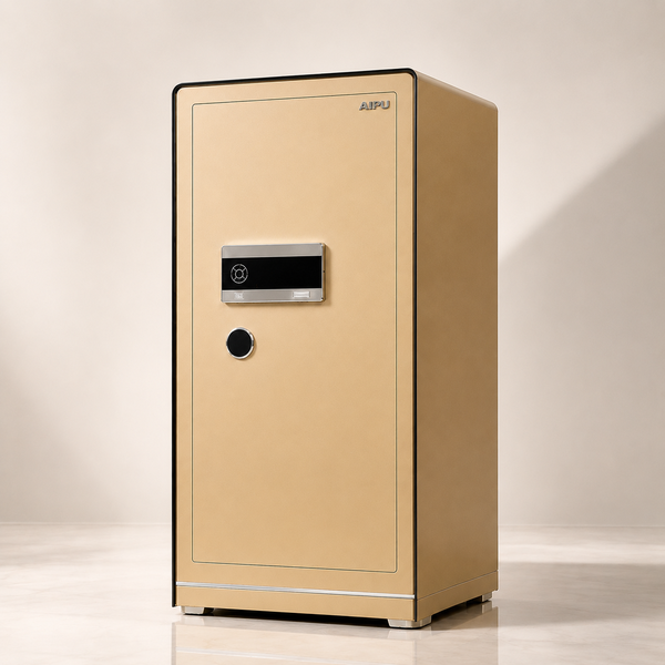Két sắt thông minh AIPU LZII-120G vàng gold vân tay điện tử báo động điện thoại