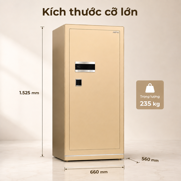 Két sắt thông minh AIPU LZII-150G nhập khẩu báo động khi di chuyển to cỡ lớn