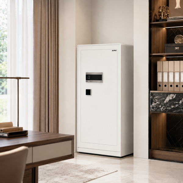Két sắt nhập khẩu AIPU LZII-120W màu trắng vân tay thông minh cỡ lớn