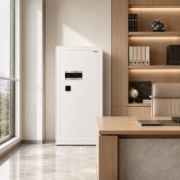 Két sắt nhập khẩu AIPU LZII-150W màu trắng vân tay thông minh cỡ lớn