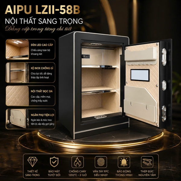 Két sắt chống cháy AIPU LZII-58B nhập khẩu báo động điện thoại