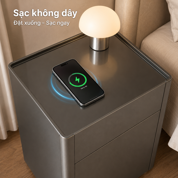 Két sắt thông minh đầu giường AIPU LYII-55B nhập khẩu sạc không dây
