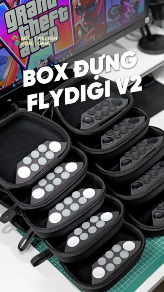 Box đựng Flydigi V2 bản trắng và đen: có sẵn 3 cặp thumbstick, giá 200K