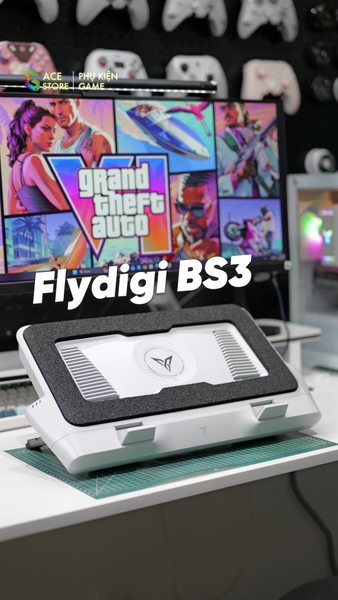 Trên tay Flydigi BS3 — Đế tản nhiệt laptop kinh tế 3000 RPM, giảm 38°C