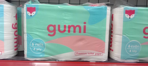 Giấy vệ sinh gumi 6 cuộn 4 lớp có lõi