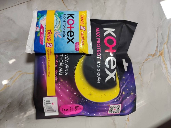 Kotex max protect băng quần size M-L 2 miếng