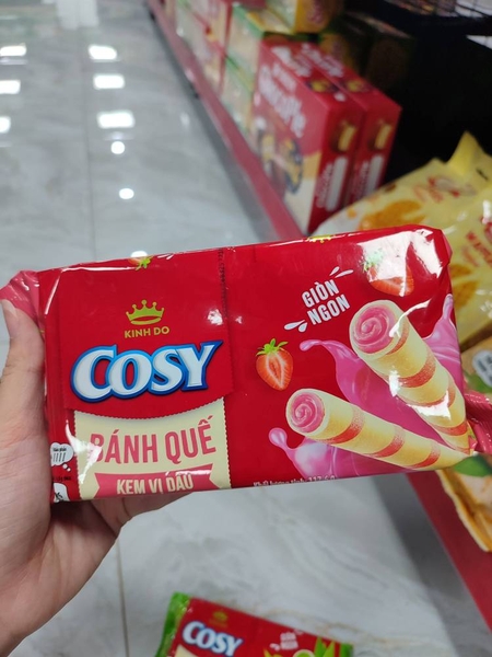Cosy bánh quế kem vị dâu 117,6g
