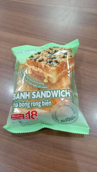 Bánh SandWich Chà Bông Rong Biển 80G