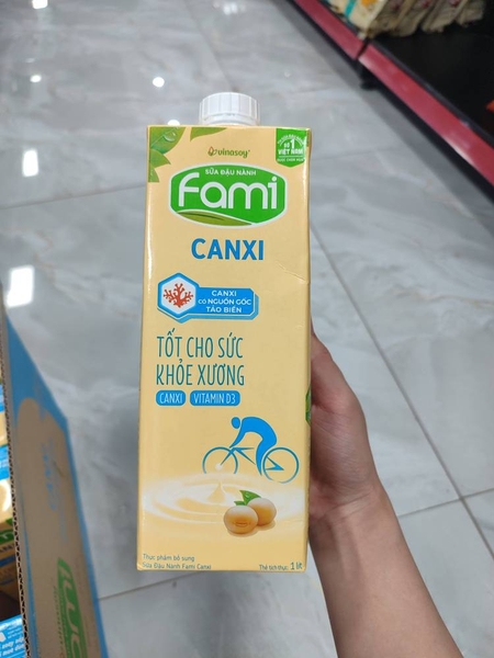 Sữa đậu nành Fami canxi 1L