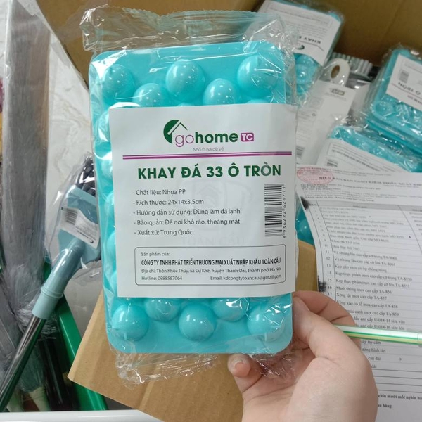 Khay đá 33 ô tròn