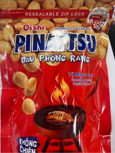 Snack Oishi Đậu Phộng Vị Mực Cay 85g