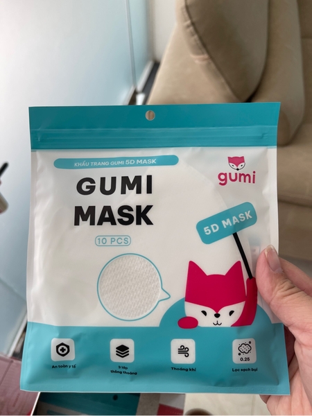 Khẩu trang Gumi 5d mask 10chiếc