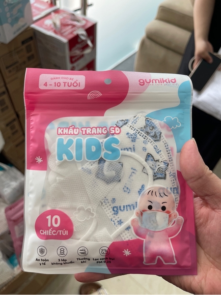 Khẩu trang 5s kids 4-10tuổi -túi 10c