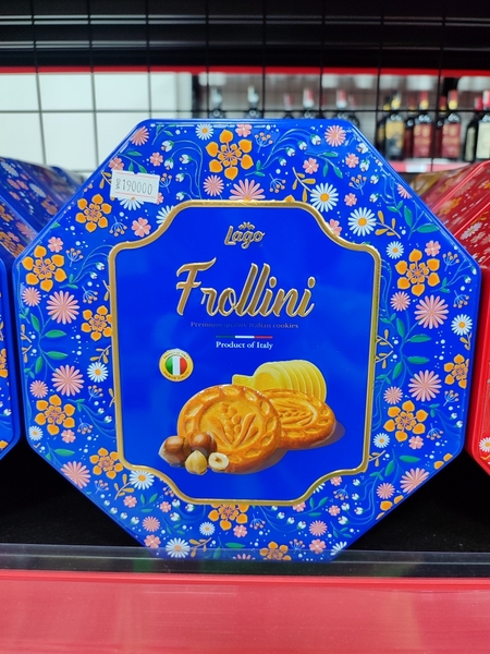 Bánh quy Gastone Lago Frollini 320g (Hộp sắt bát giác LAM)