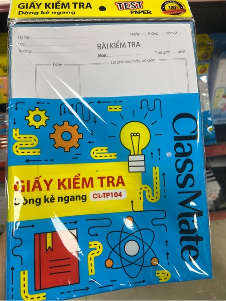 Giấy kiểm tra dòng kẻ ngang