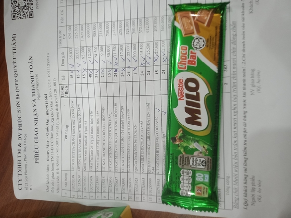 Chocolate Milo Choco Bar Thanh 30G