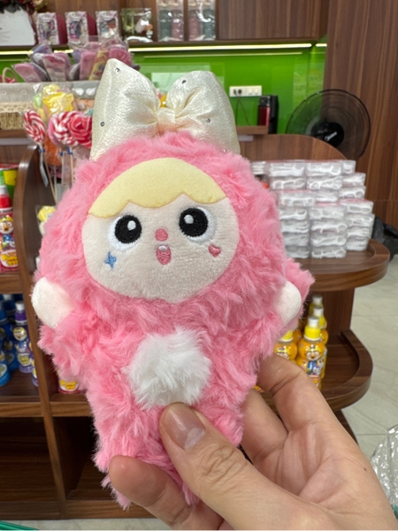 Móc khoá gấu bông thỏ tai cụp