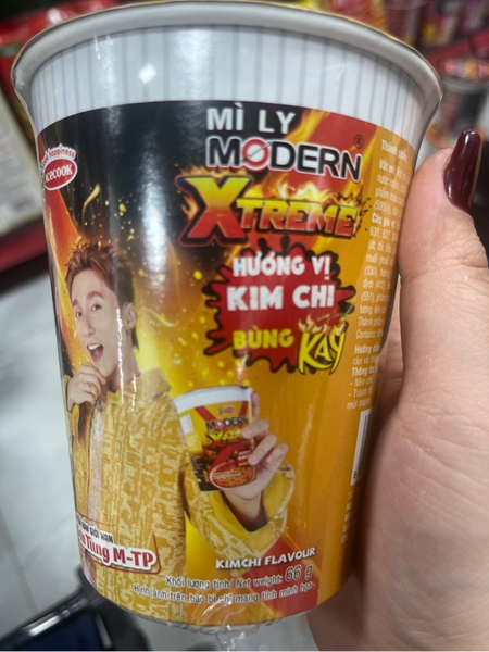 Mì Ly Modern Xtreme Hương Vị Kim Chi 66g