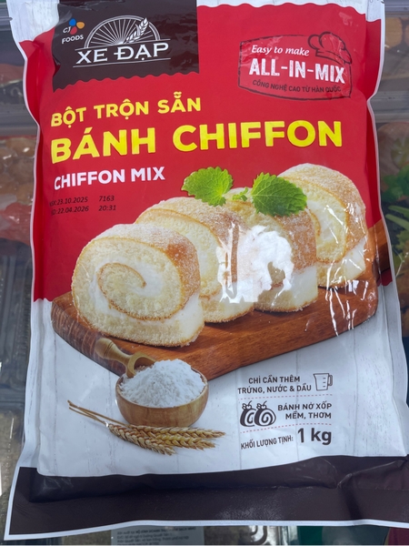 Bột Trộn Sẵn Bánh Chiffon Mix Hiệu Xe Đạp 1kg