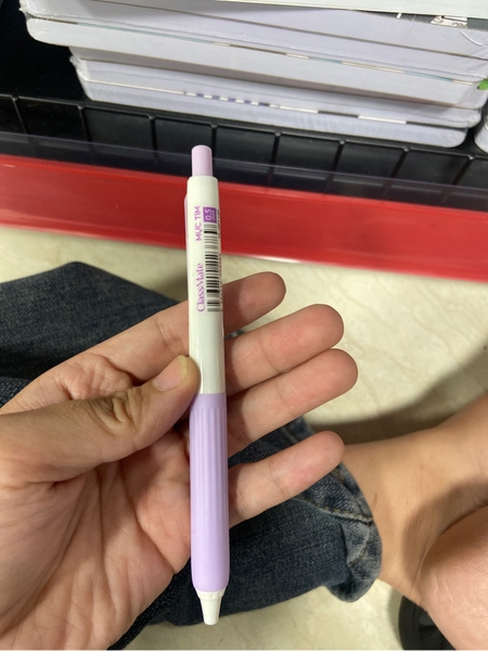 Bút gel bấm shine 113P tím