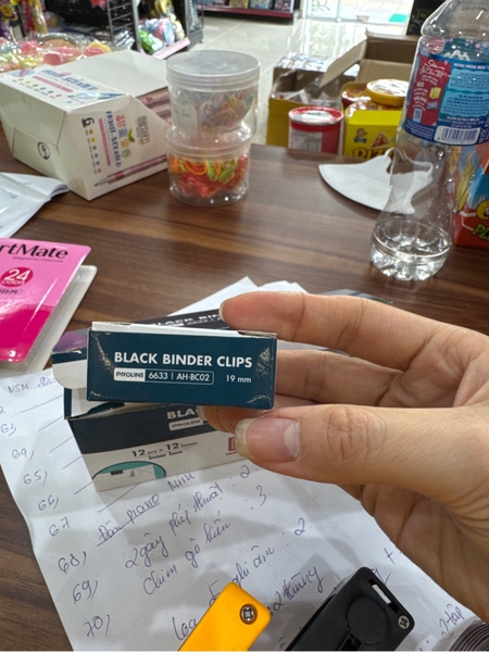 Kẹp bướm đen sz 19mm