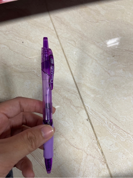 Bút gel bấm basic 109P tím