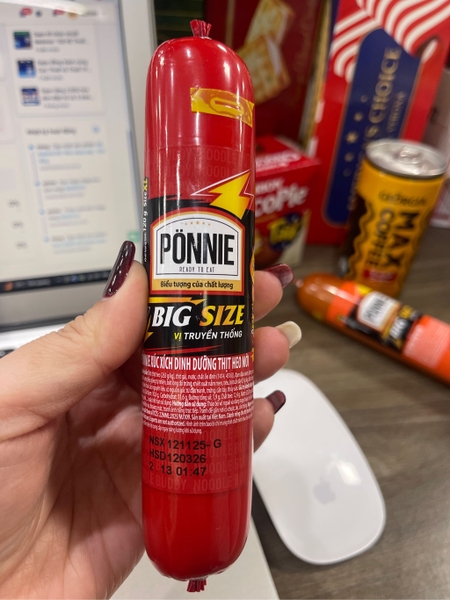 Xúc xích tiệt trùng Ponnie vị heo 120g