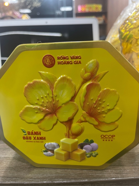 Bánh Đậu Xanh Hộp Thiếc Hoa Mai 200g
