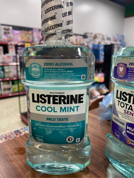 Nước Súc Miệng Listerine Cool Mint Zero Alcohol 750ml
