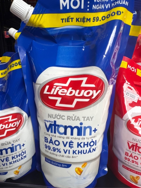 Rửa tay lifebuoy xanh túi 1,1kg