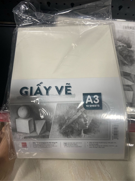 8117 - Giấy vẽ chuyên
dụng A3,10
tờ/tập,ĐL:160gsm