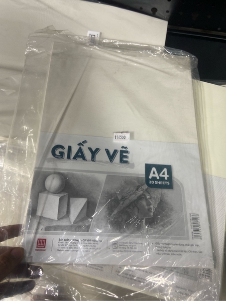 8116 - Giấy vẽ chuyên
dụng A4,20
tờ/tập,ĐL:160gsm