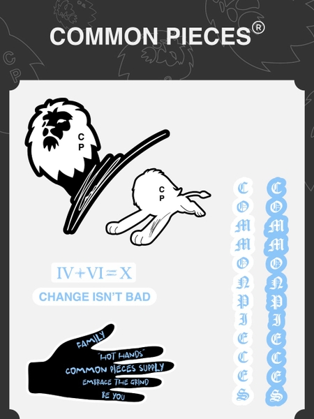 Bộ Sticker Trang Trí - COMMON PIECES , Lifestyle, Streetwear, Sưu Tầm