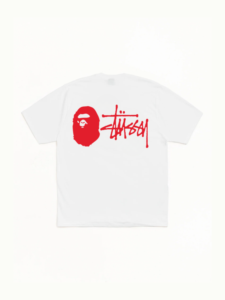 Stussy x BAPE Ill Collaboration Ape Head Tee
