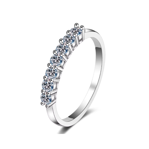 Eternity Ring | Nhẫn Moissanite Round Cut | Sterling Silver 925