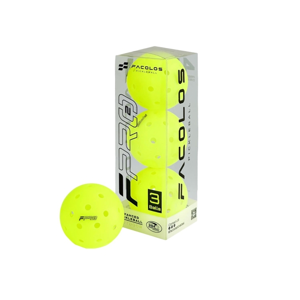 Bóng Pickleball F- Pro Performance Gen2, màu vàng ne-on, 40 lỗ, nhãn hiệu Facolos