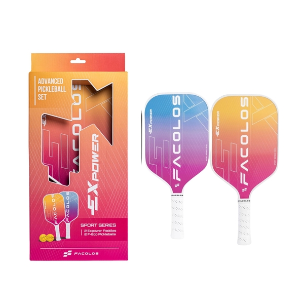 Set 2 Vợt Pickleball Facolos Sport Series EX Power 14MM