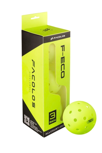 Bóng Pickleball F- Eco, 40 lỗ, nhãn hiệu Facolos