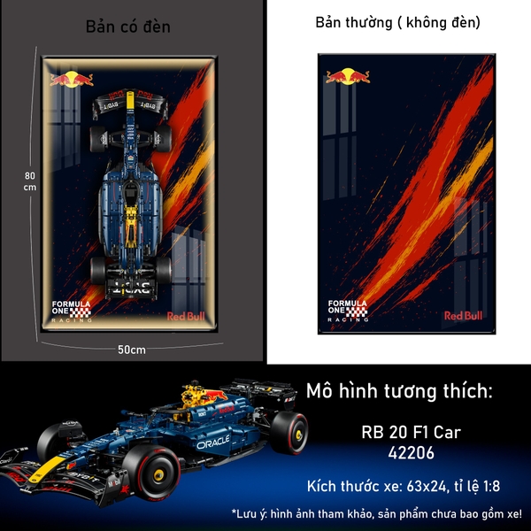 Khung Tranh Treo Mô Hình Xe F1 Red Bull RB20 Tỉ Lệ 1:8