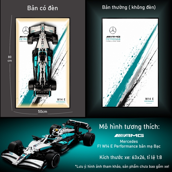 Khung Tranh Treo Mô Hình Xe F1 Mercedes AMG W15 Tỉ Lệ 1:8