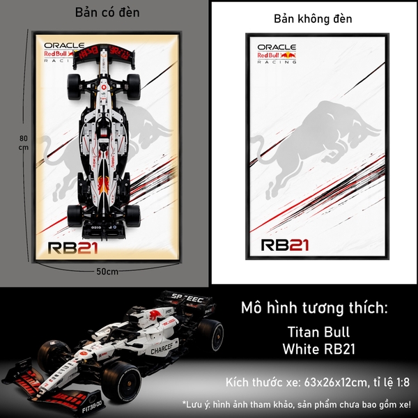 Tranh Treo Mô Hình Xe F1 Red Bull RB21 Tỉ Lệ 1:8
